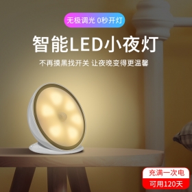 创意LED人体感应灯 房间卫生间走廊衣柜智能灯 长按自动调光